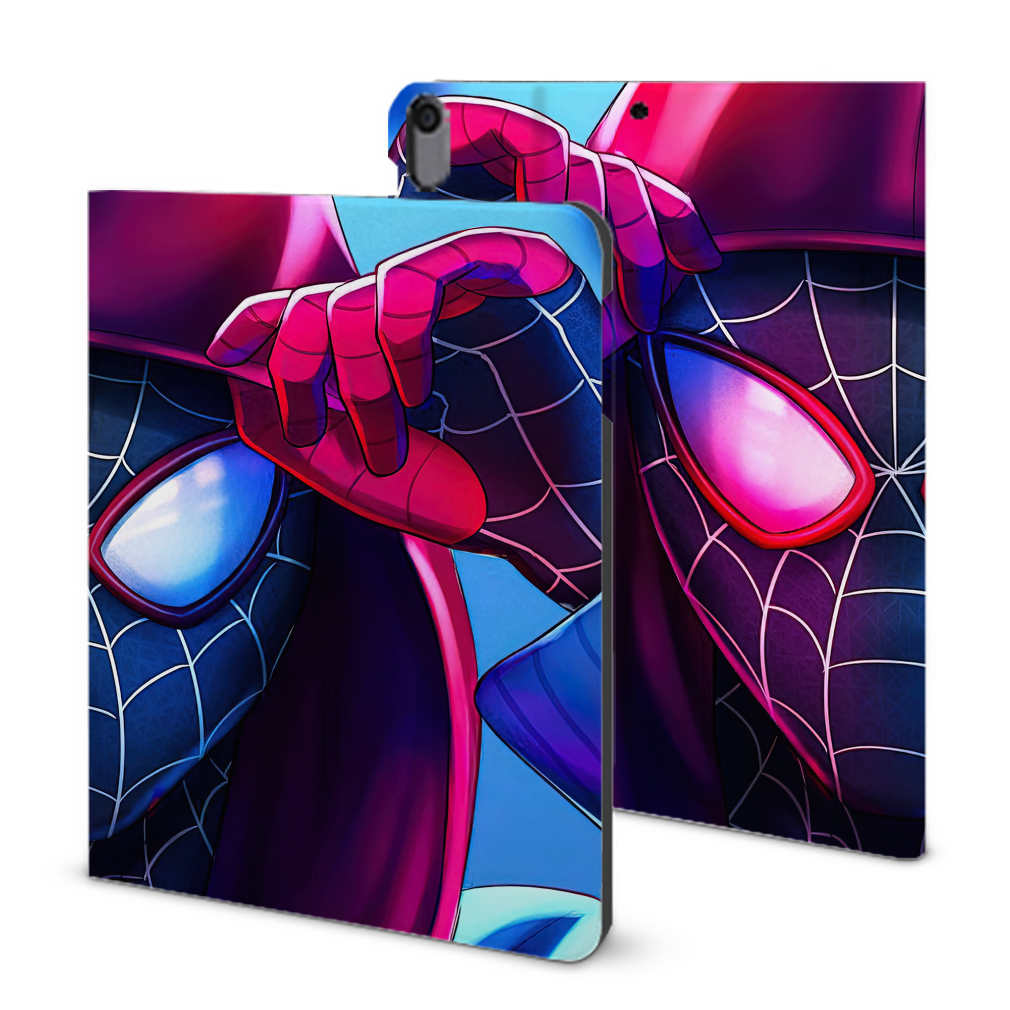 （画像用） Spider Man スパイダーマン IPad ケース ブック型 PUレザー TPU 耐衝撃 軽量 薄型 ペン収納なし 全面保護 IPad 各モデル対応